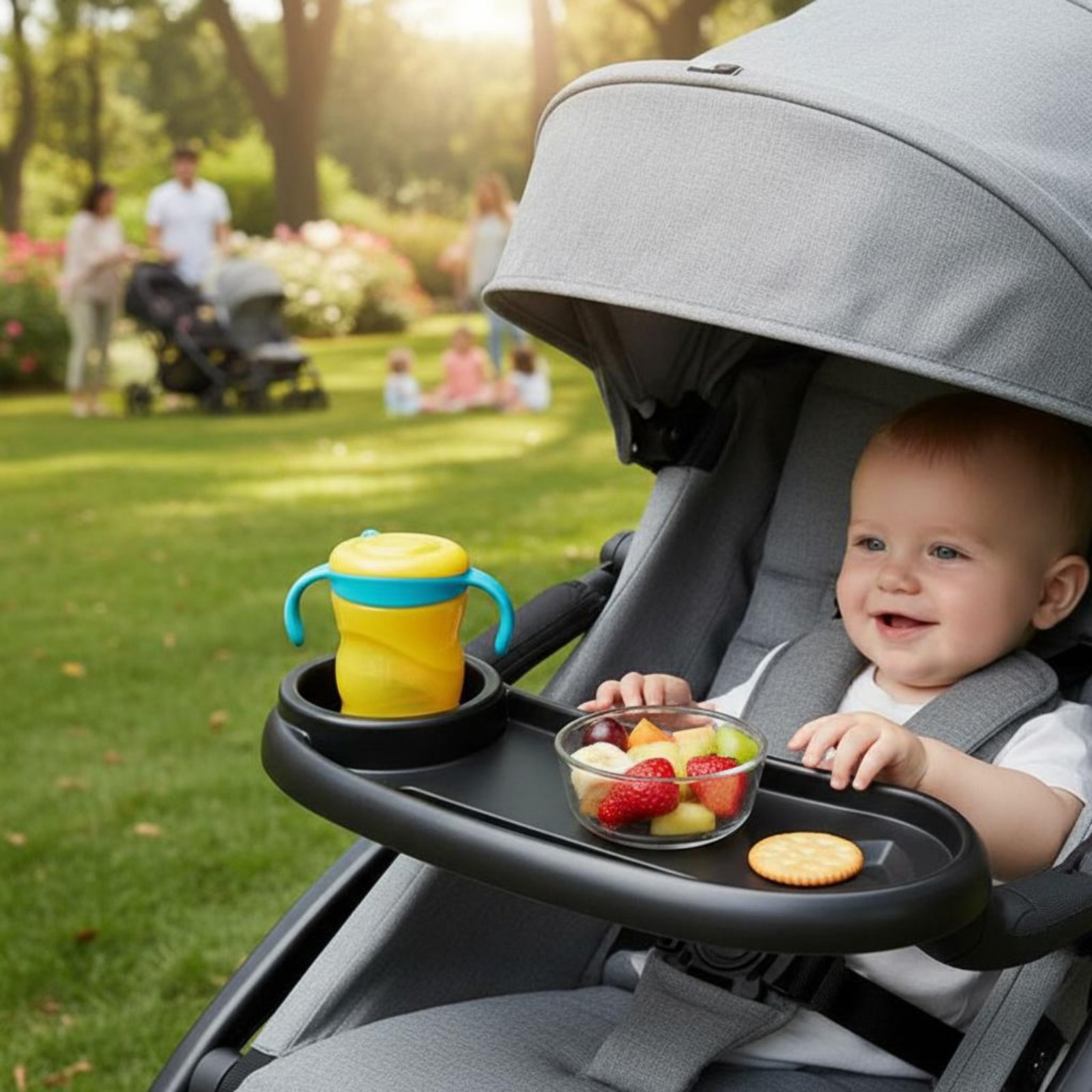 Baby Pram Food Tray Material U - Baby Food Tray ulasan dan harga