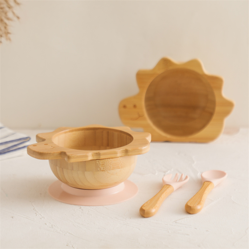 Baby Wooden Tableware Set Dino - Baby Food Tray ulasan dan harga