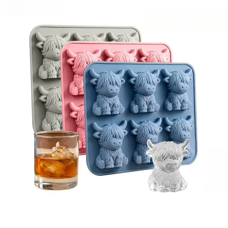 Silicone Highland Cow Ice Cube - Baby Food Tray ulasan dan harga