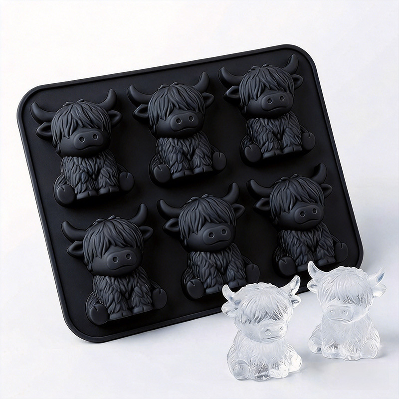 Silicone Highland Cow Ice Cube - Baby Food Tray ulasan dan harga