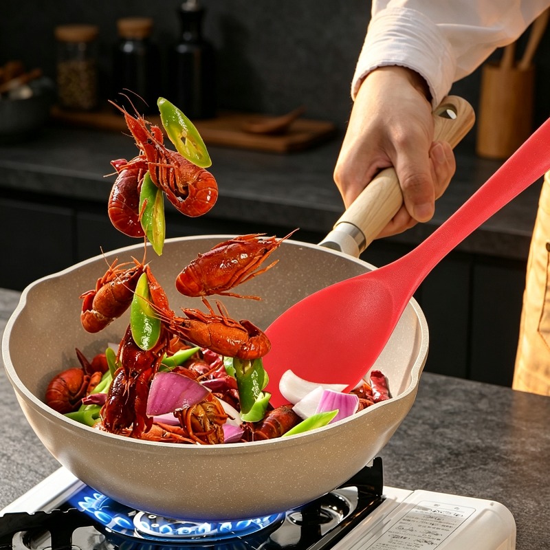 Food‑Grade Silicone Spatula He - Baby Food Utensils Set ulasan dan harga