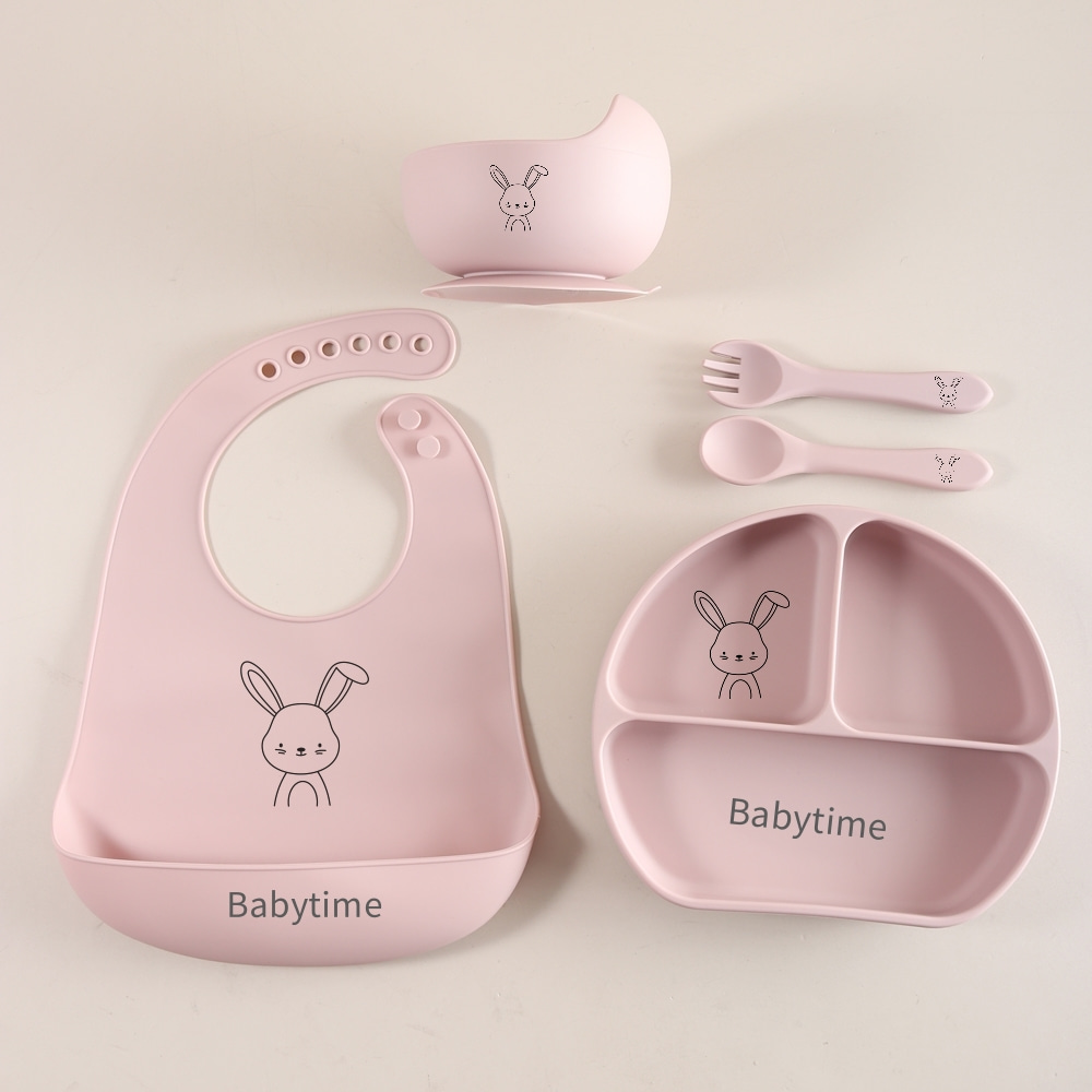 5pcs Bunny Baby Utensils Set,  - Baby Food Utensils Set ulasan dan harga