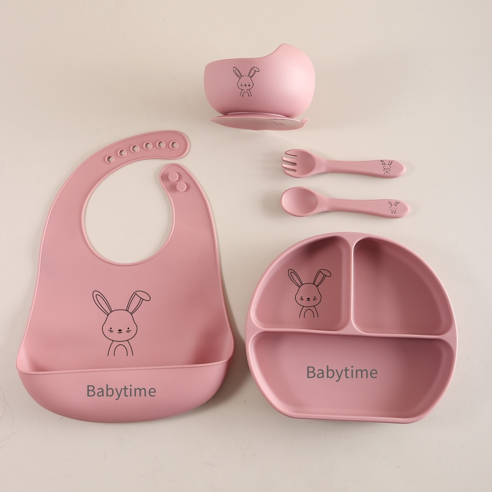 5pcs Bunny Baby Utensils Set,  - Baby Food Utensils Set ulasan dan harga