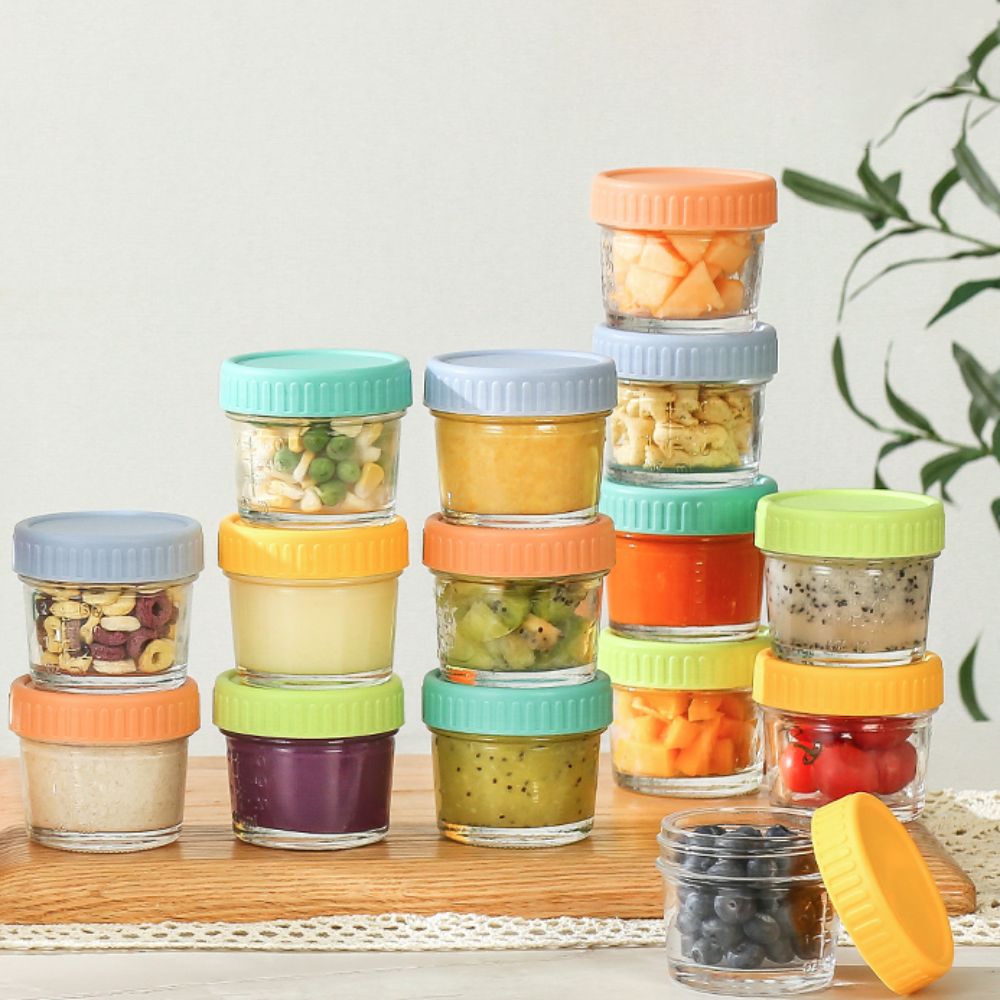 6pcs Glass Baby Food Jar Reusa - Baby Food Glass Jars ulasan dan harga