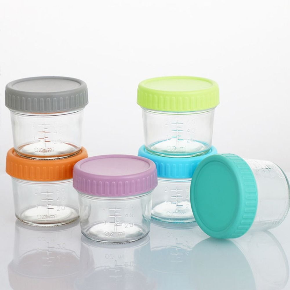 6pcs Glass Baby Food Jar Reusa - Baby Food Glass Jars ulasan dan harga