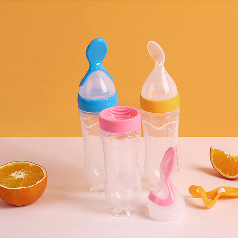 Squeezing Feeding Bottle Silic - Baby Food Lunch ulasan dan harga