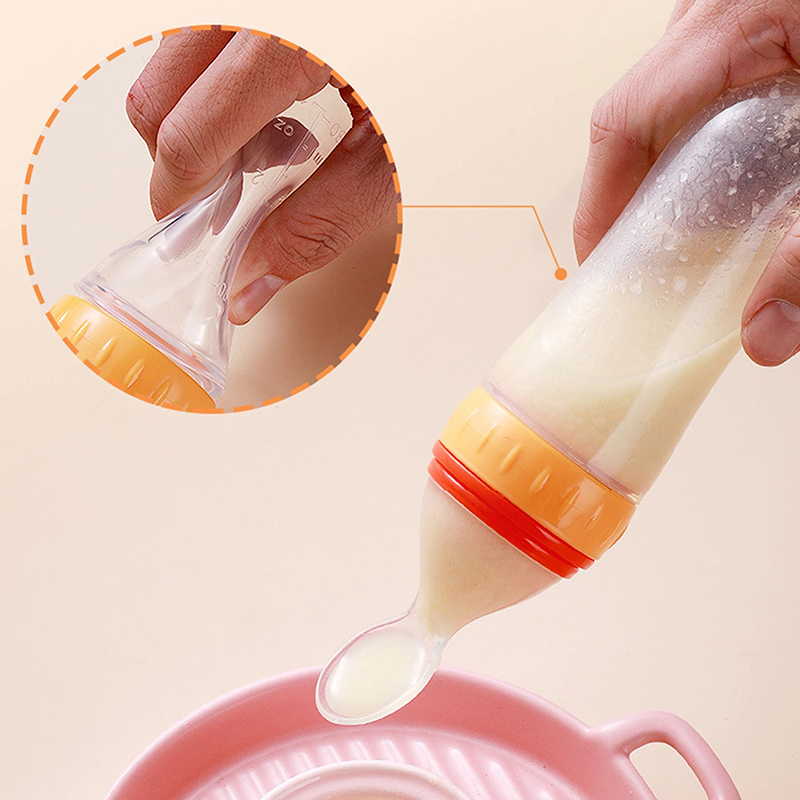 Squeezing Feeding Bottle Silic - Baby Food Lunch ulasan dan harga