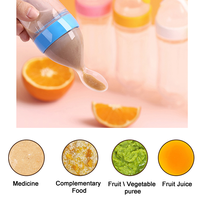 Squeezing Feeding Bottle Silic - Baby Food Lunch ulasan dan harga