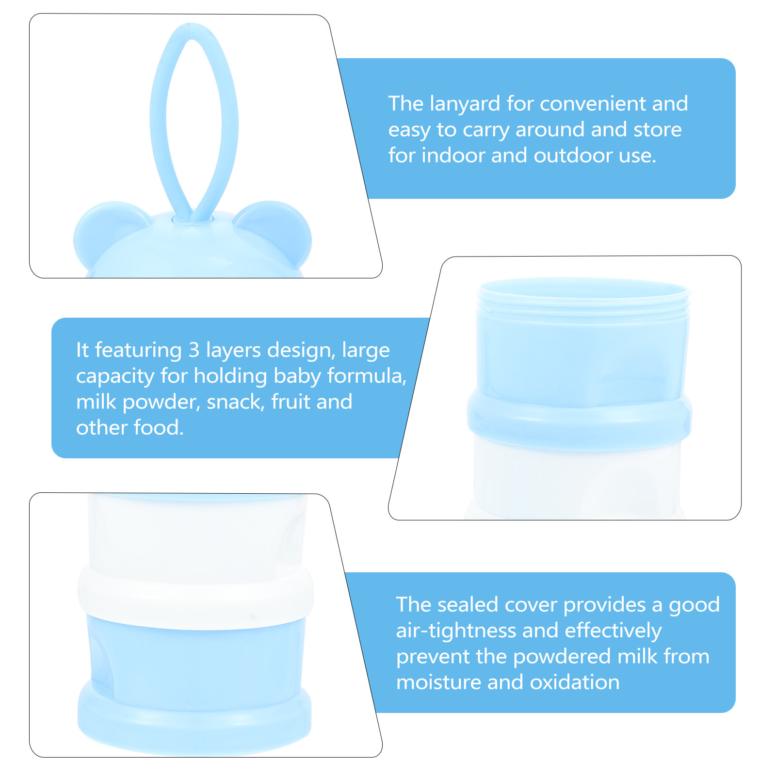 3 Layers Milk Powder Box Porta - Feeding Baby Food ulasan dan harga