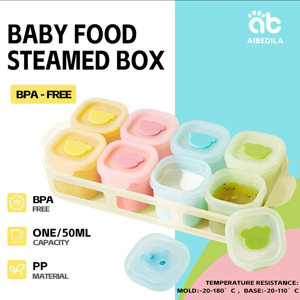 AIBEDILA Baby Silicone Food Fr - Baby Food Glass Jars ulasan dan harga