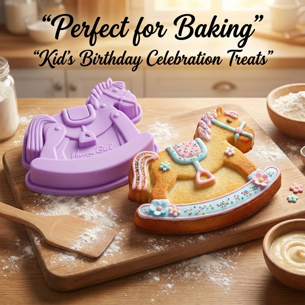 Rocking Horse Silicone Cake Mo - Baby Food Grade ulasan dan harga