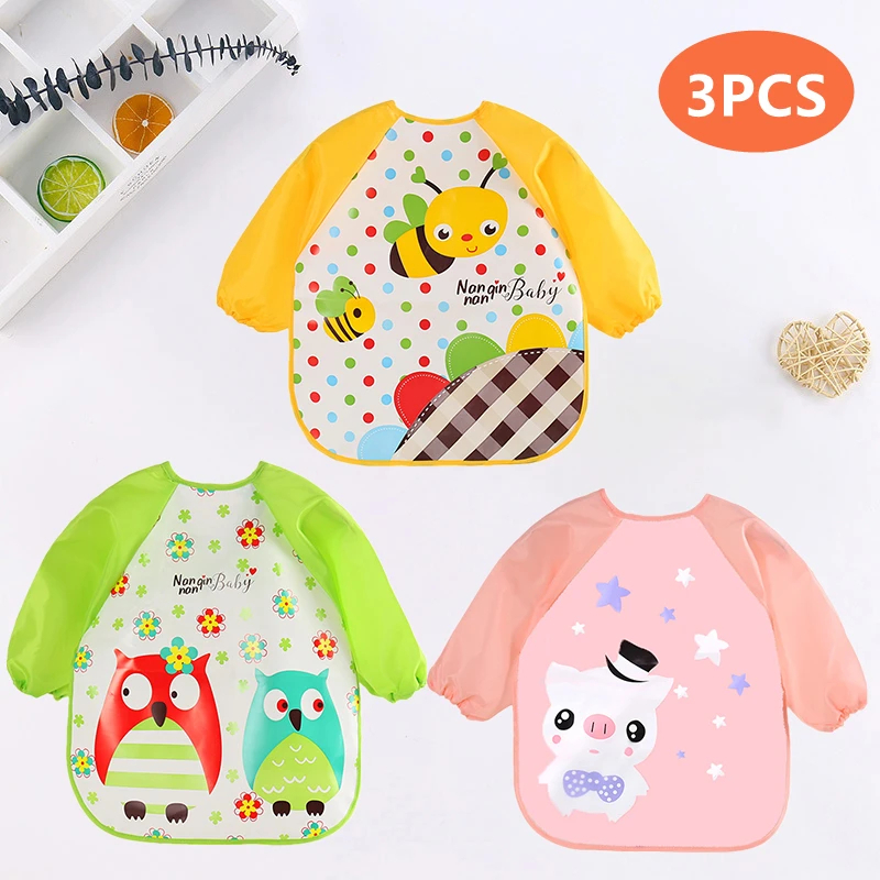 Baby Bibs Cute Colorful Cartoo - Baby Food Apron ulasan dan harga