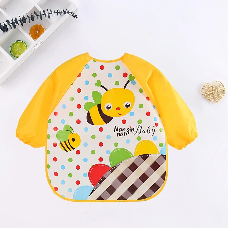 Baby Bibs Cute Colorful Cartoo - Baby Food Apron ulasan dan harga