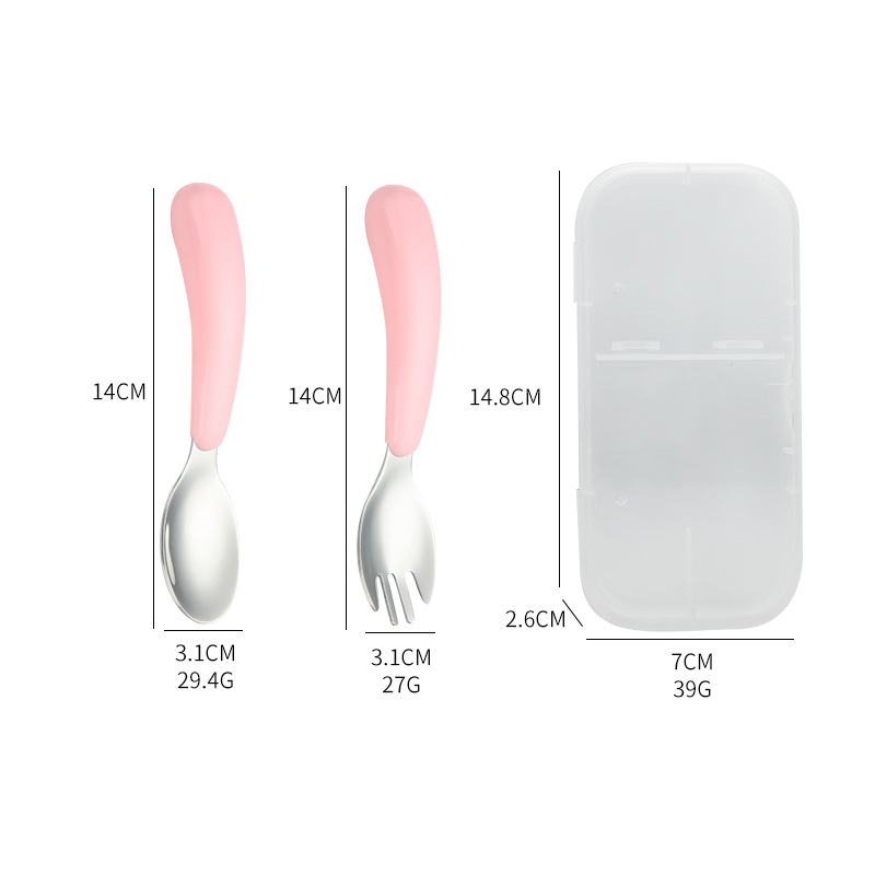 304 Stainless Steel Spoon Fork - Baby Food Lunch ulasan dan harga