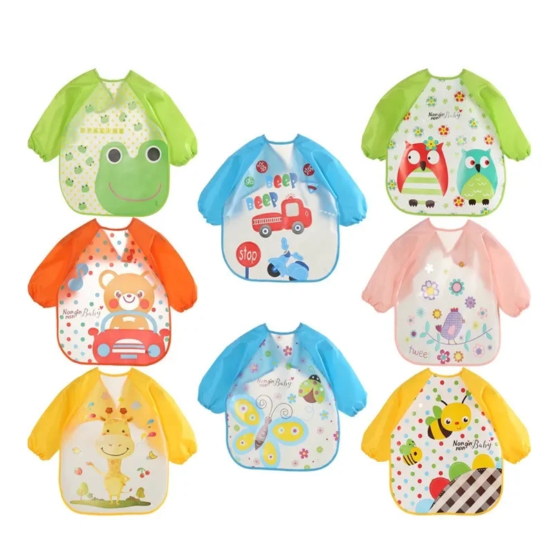 Waterproof EVA Full Sleeve Bab - Baby Food Apron ulasan dan harga
