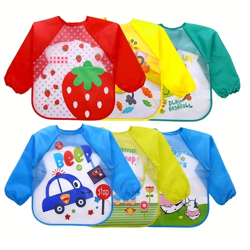 Waterproof EVA Full Sleeve Bab - Baby Food Apron ulasan dan harga