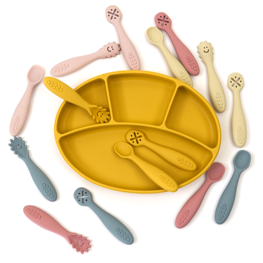 3PCS Cute Baby Learning Spoons - Baby Food Utensils Set ulasan dan harga