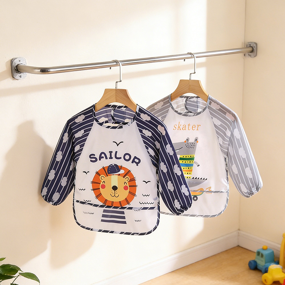 Cartoon patterned feeding bib, - Baby Food Apron ulasan dan harga