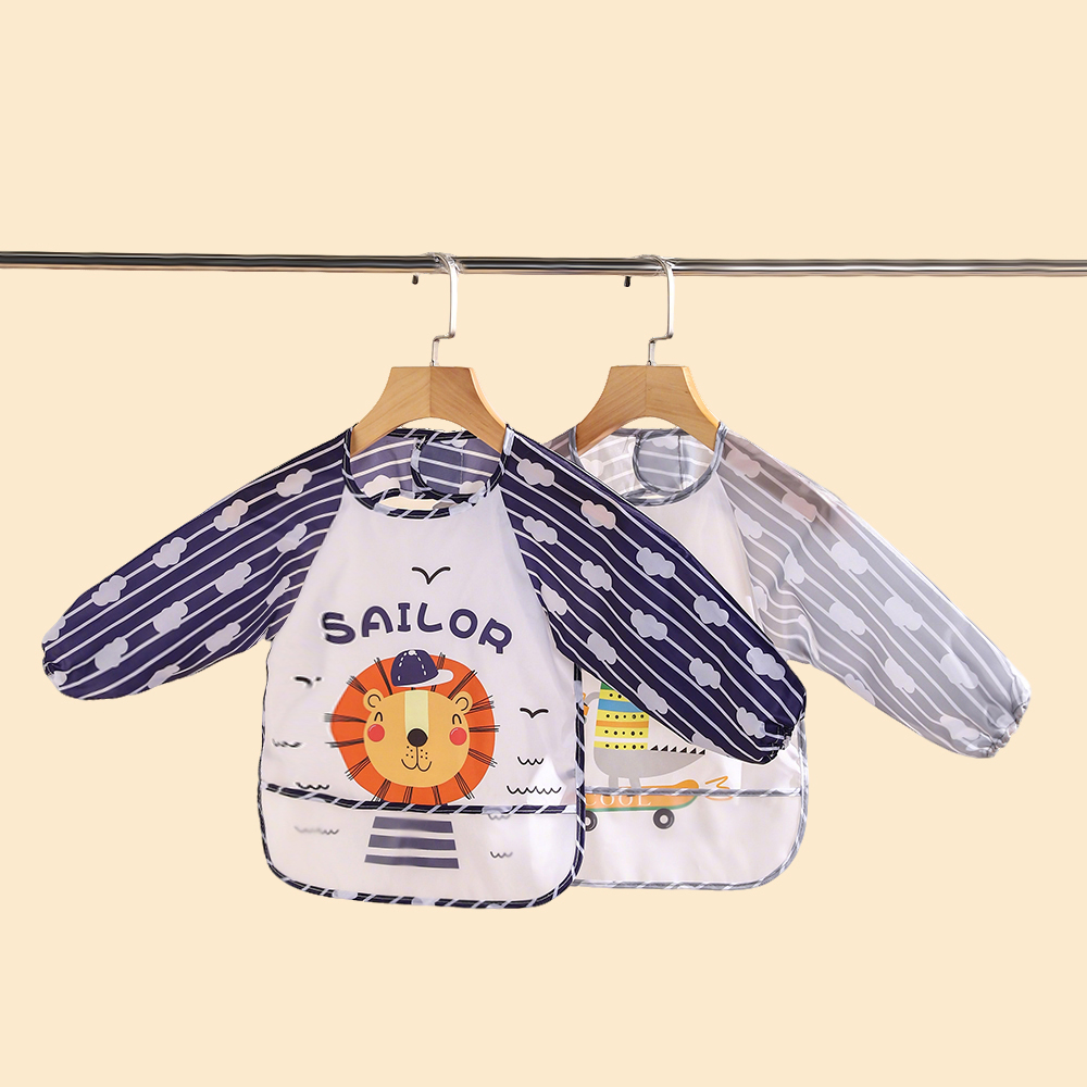 Cartoon patterned feeding bib, - Baby Food Apron ulasan dan harga