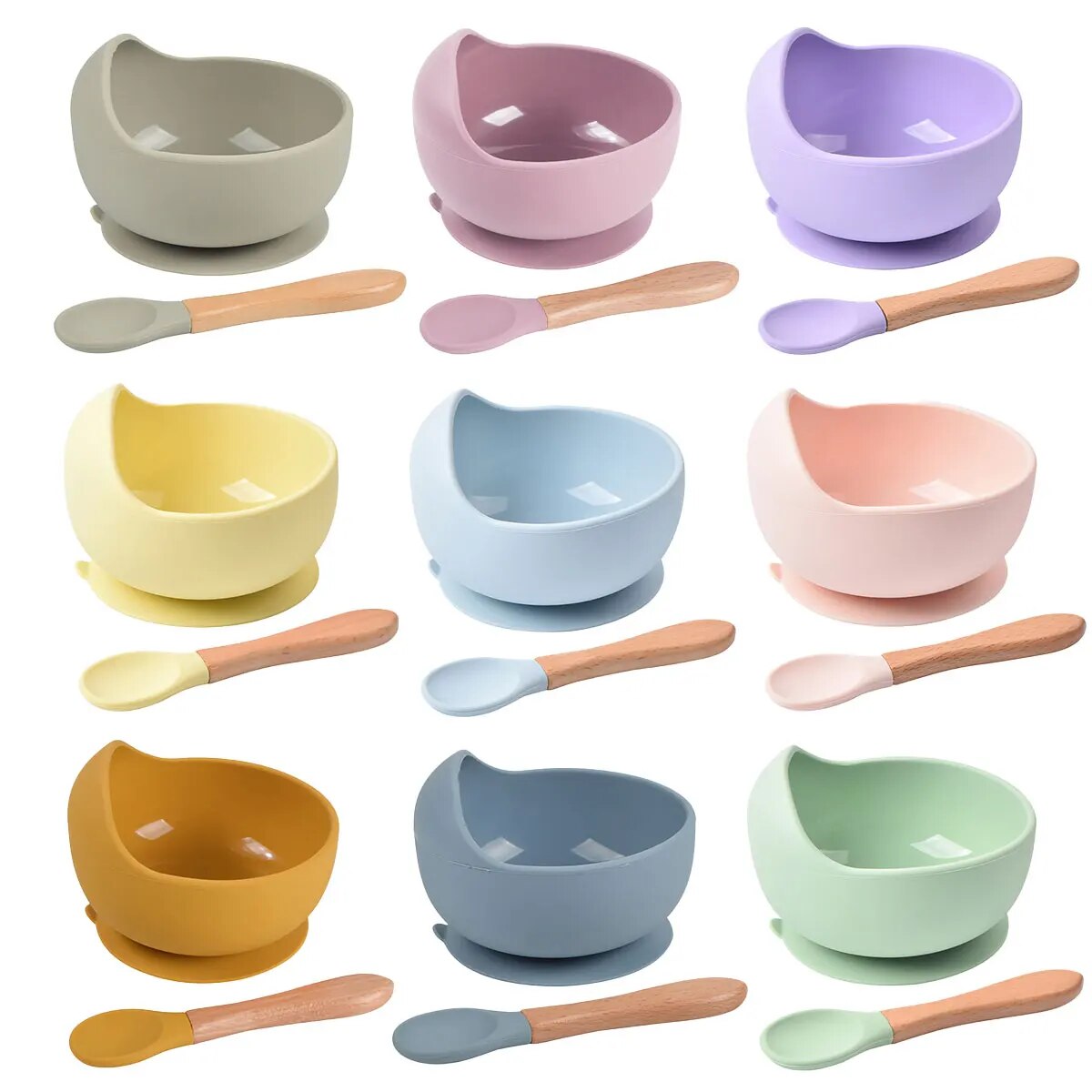 2PCS Silicone Baby Feeding Bow - Baby Food Tray ulasan dan harga