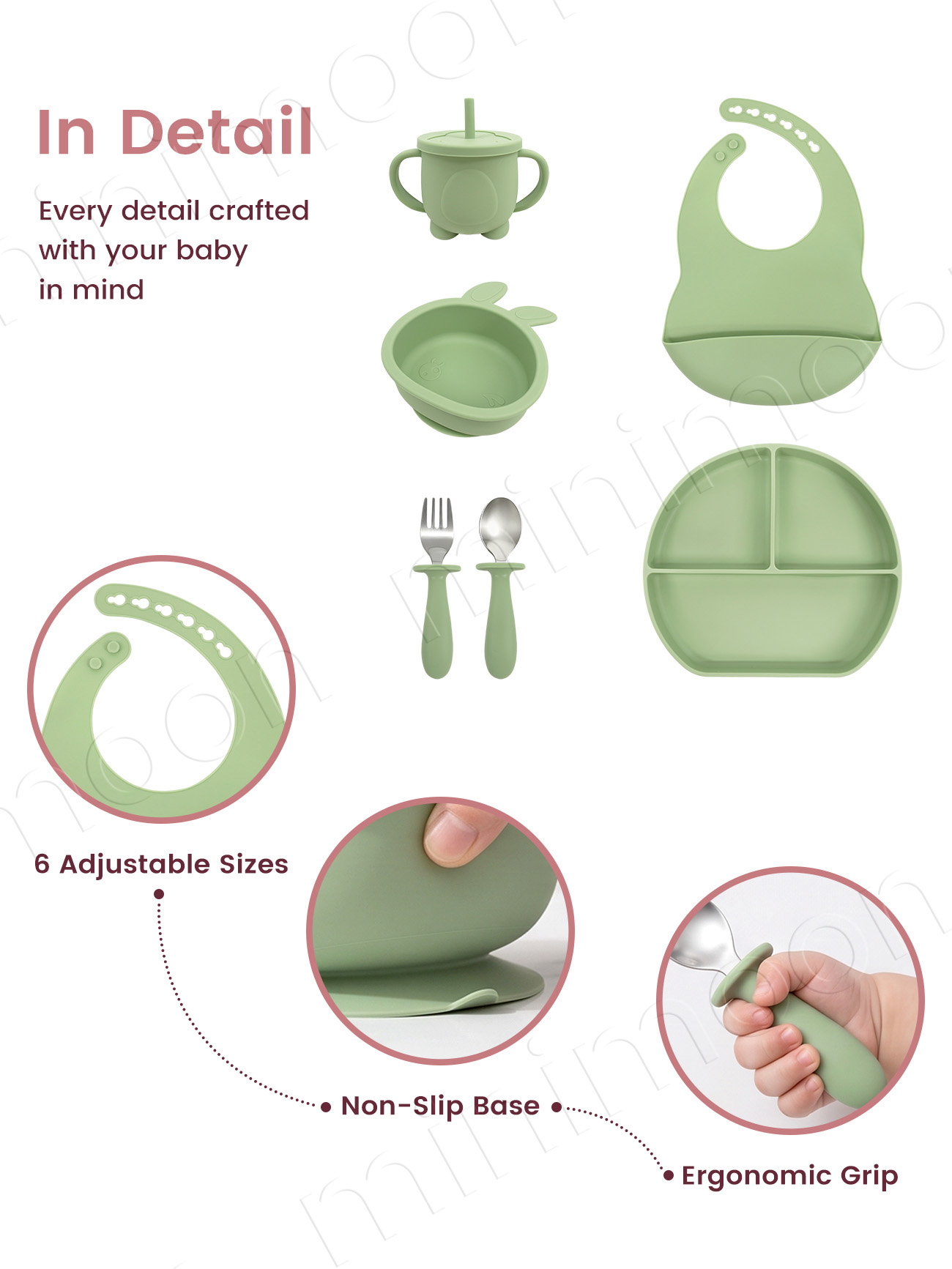6Pcs Silicone Kids Feeding Set - Feeding Baby Food ulasan dan harga