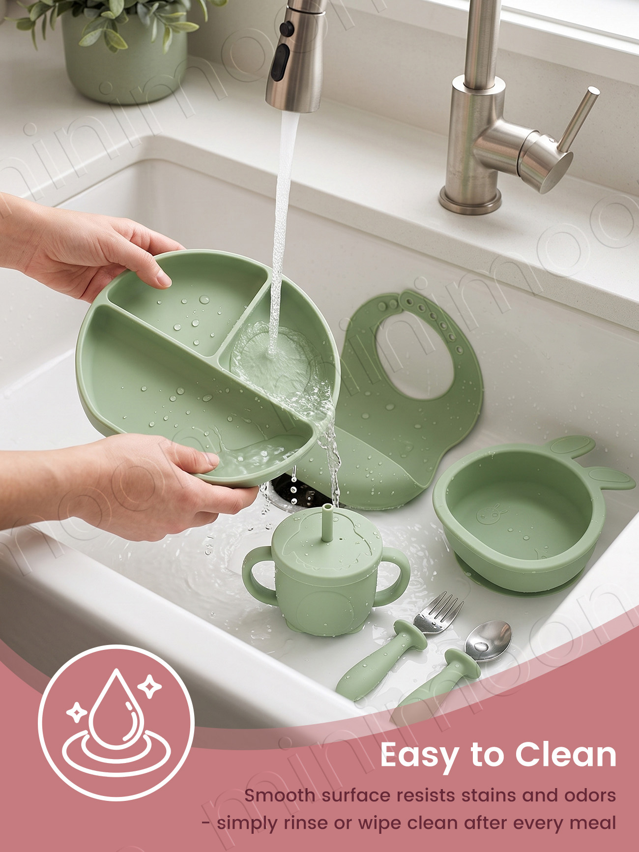 6Pcs Silicone Kids Feeding Set - Feeding Baby Food ulasan dan harga