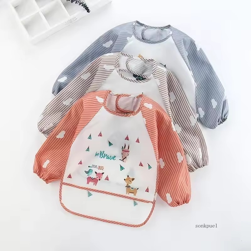 1-5pcs For1-3Year Baby Long Sl - Baby Food Apron ulasan dan harga