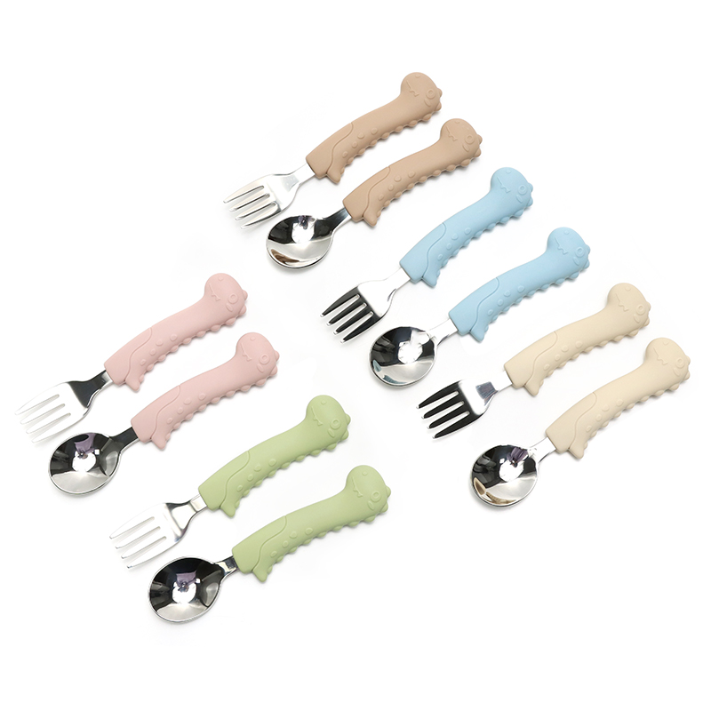 Baby Dinosaur Spoon Fork Set F - Baby Food Utensils Set ulasan dan harga