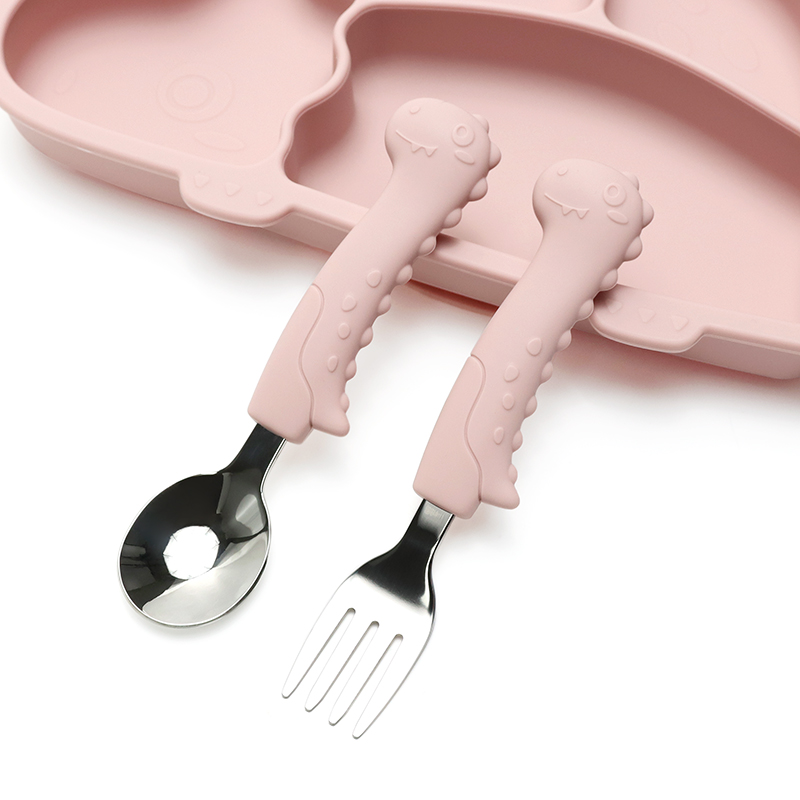 Baby Dinosaur Spoon Fork Set F - Baby Food Utensils Set ulasan dan harga