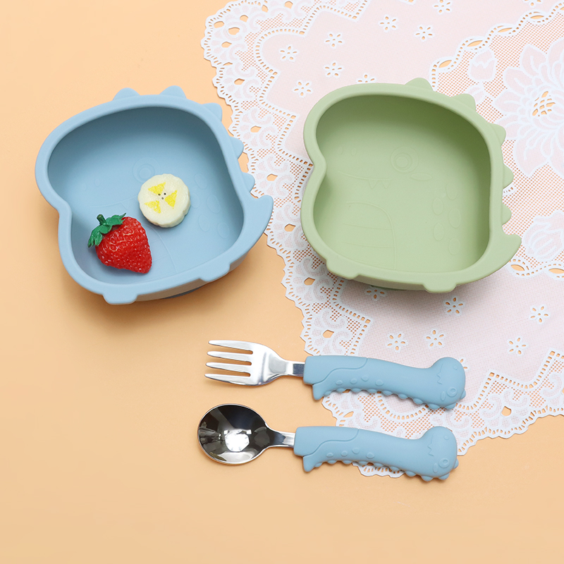 Baby Dinosaur Spoon Fork Set F - Baby Food Utensils Set ulasan dan harga
