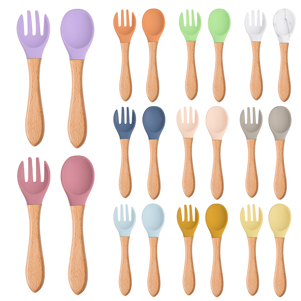 2Pcs/Set Baby Silicone Spoon F - Baby Food Lunch ulasan dan harga