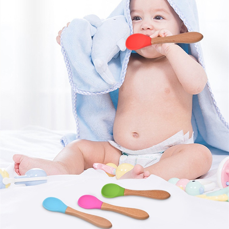 2Pcs/Set Baby Silicone Spoon F - Baby Food Lunch ulasan dan harga