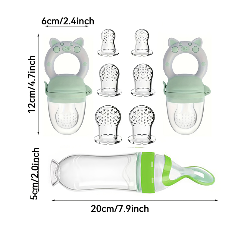 9pcs Feeding Cutlery:1 Silicon - Baby Food Lunch ulasan dan harga
