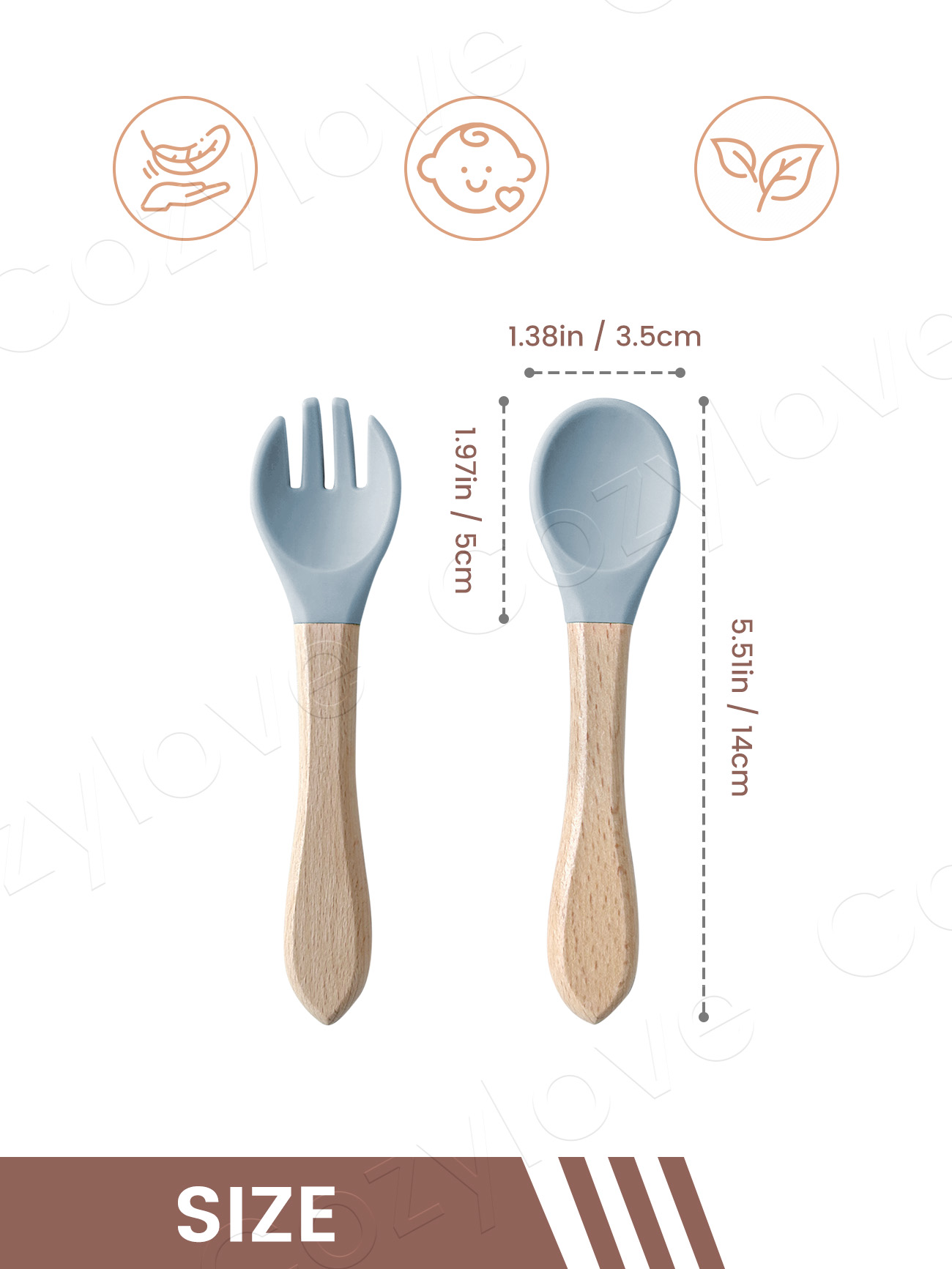 Baby Silicone Fork Spoon Set,  - Baby Food Lunch ulasan dan harga