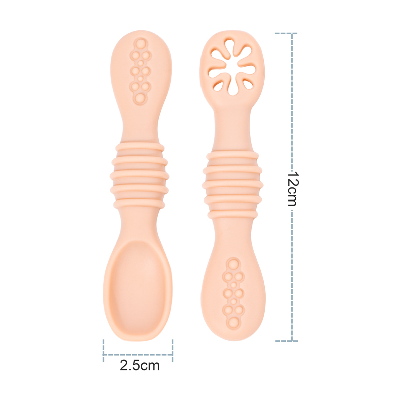 2PCS Cute Baby Learning Spoons - Baby Food Utensils Set ulasan dan harga