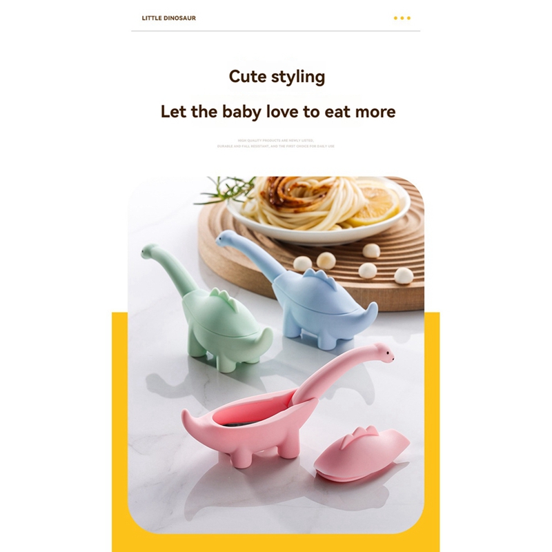 Dinosaur Shaped Infant Food Fe - Baby Food Utensils Set ulasan dan harga