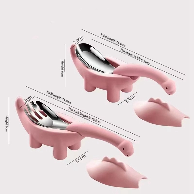 Dinosaur Shaped Infant Food Fe - Baby Food Utensils Set ulasan dan harga