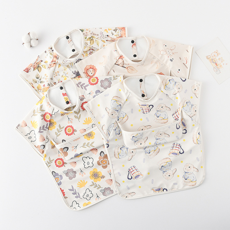 Newborn Baby Bibs Blouse Water - Baby Food Apron ulasan dan harga