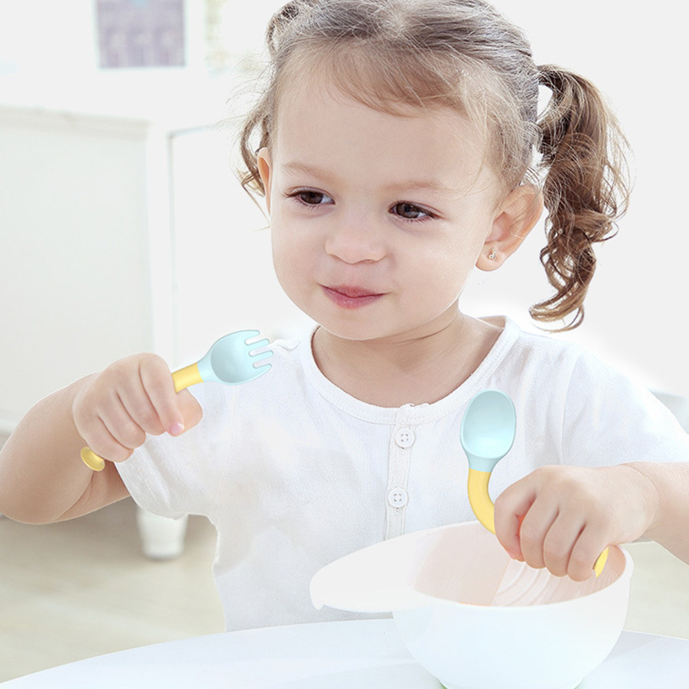 1Set Toddler Utensil Set Babie - Baby Food Utensils Set ulasan dan harga
